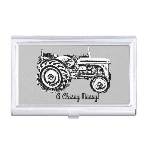 Vintage Gray massey fergison tractor  Business Card Case