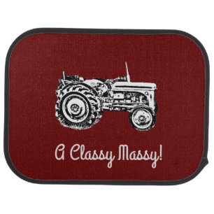 Vintage Gray massey fergison tractor Car Floor Mat