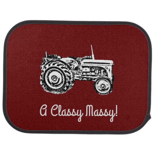 Vintage Gray massey fergison tractor  Car Floor Mat