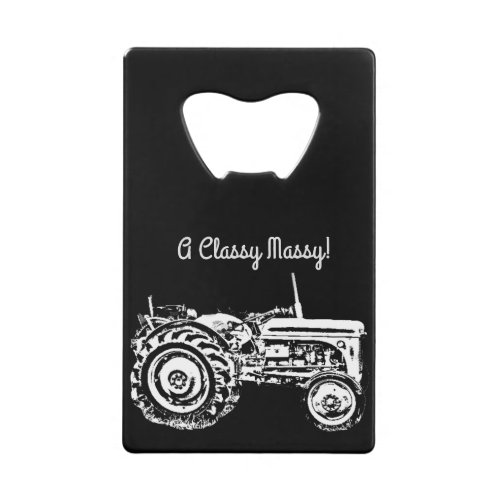 Vintage Gray massey fergison tractor  Credit Card Bottle Opener