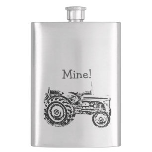 Vintage Gray massey fergison tractor Flask