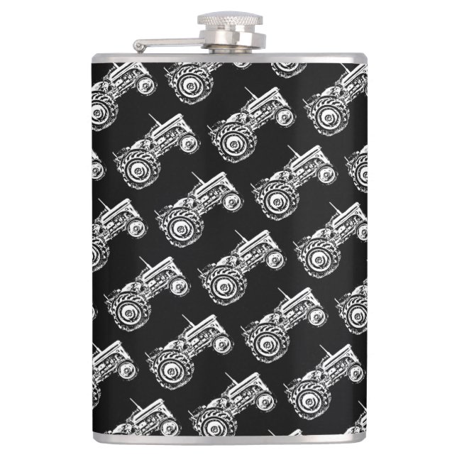 vintage Gray massey fergison tractor Flask (Front)