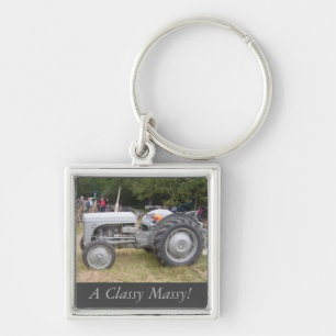 Vintage  Gray massey fergison tractor Keychain