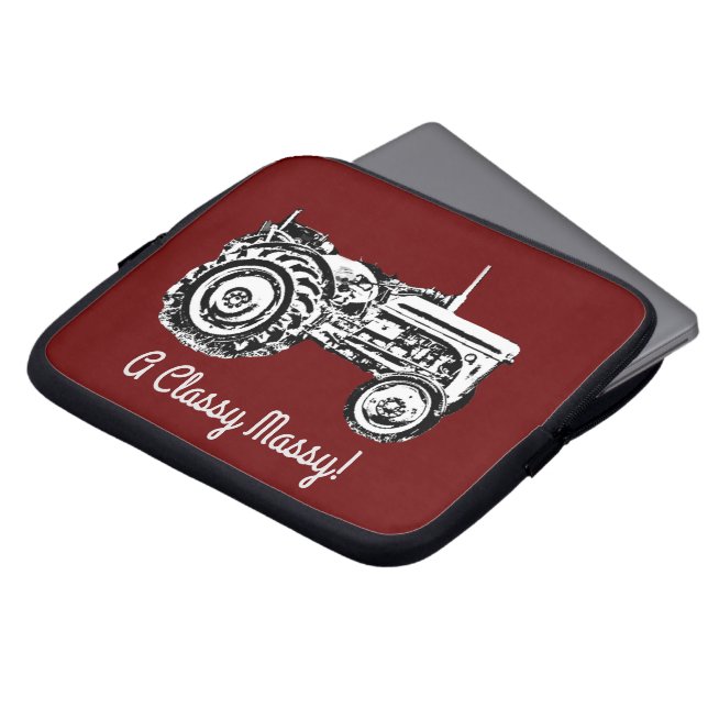 Vintage Gray massey fergison tractor Laptop Sleeve (Front Top)