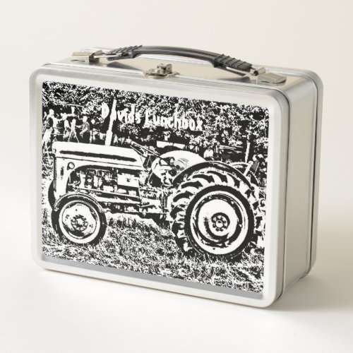 Vintage Gray massey fergison tractor Metal Lunch Box