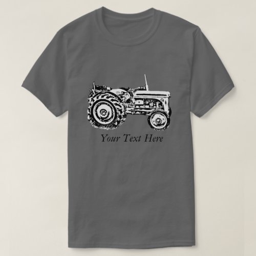 Vintage Gray massey fergison tractor photo T_Shirt