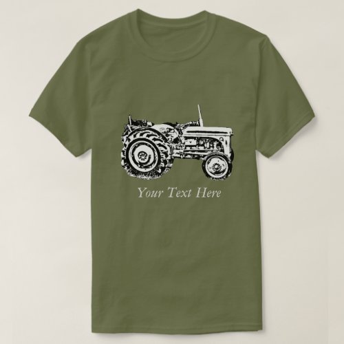 Vintage Gray massey fergison tractor photo T_Shirt