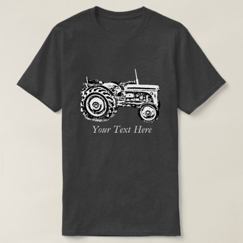 Vintage Gray massey fergison tractor photo T_Shirt