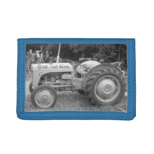 Vintage Gray massey fergison tractor photo Tri-fold Wallet