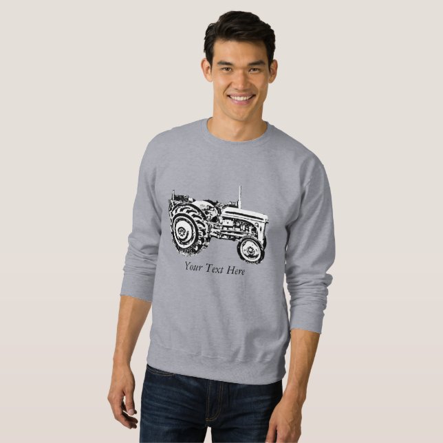 Vintage Gray massey fergison tractor sweatshirt (Front Full)