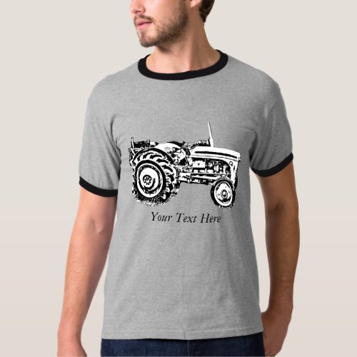 Vintage Gray massey fergison tractor T_Shirt