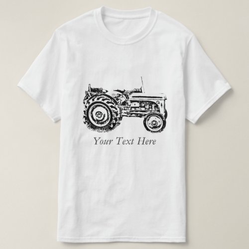 Vintage Gray massey fergison tractor T_Shirt