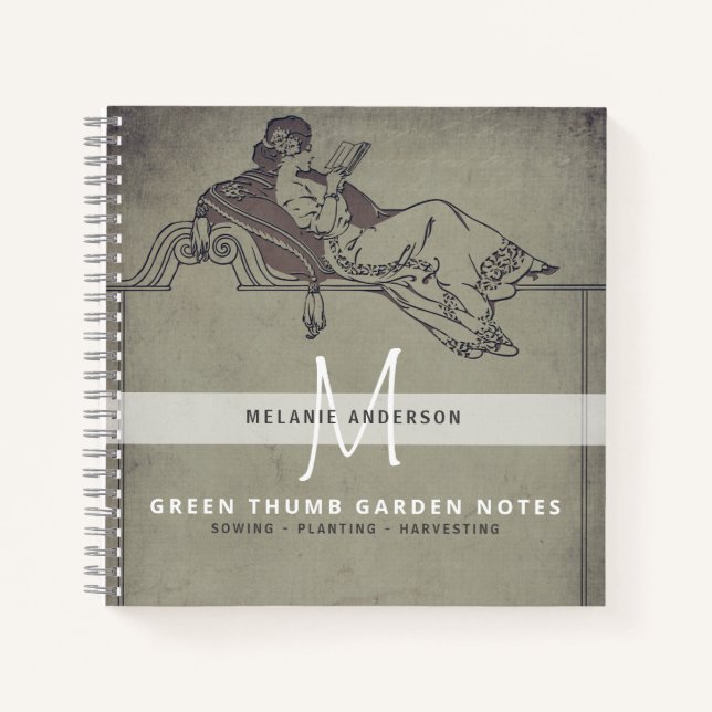Vintage Gray Secret Garden Gardeners Journal (Front)