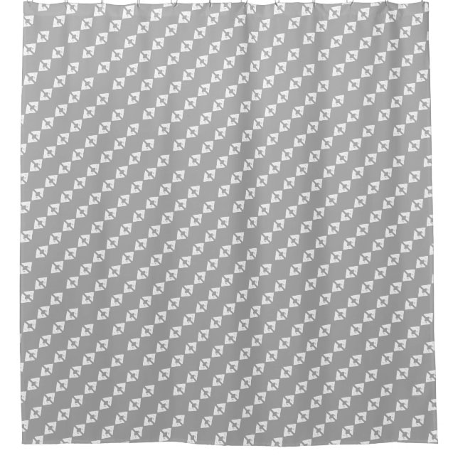 Vintage Gray Shower Curtain (Front)