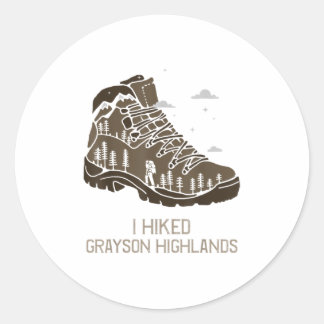 Vintage Grayson Highlands Camping Hiking Boot Classic Round Sticker