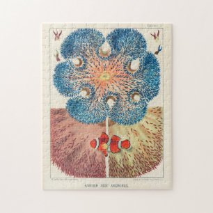 Vintage Great Barrier Reef Anemones Carol Fish Jigsaw Puzzle