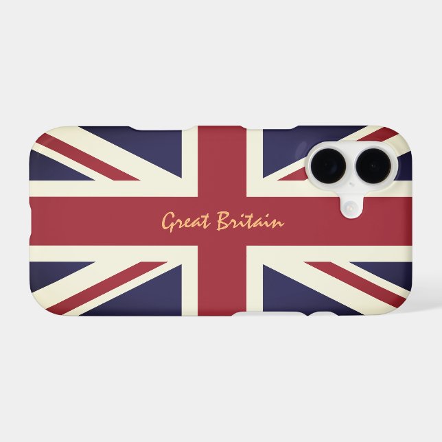 Vintage Great Britain & British Flag /sports UK Case-Mate iPhone Case (Back (Horizontal))