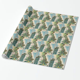 Vintage Great Britain Resources Map Wrapping Paper