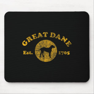Vintage Great Dane Est. 1705 Gift For Great Dane Mouse Pad