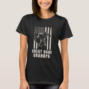 Vintage Great Dane Grandpa American Flag Funny Fat T-Shirt