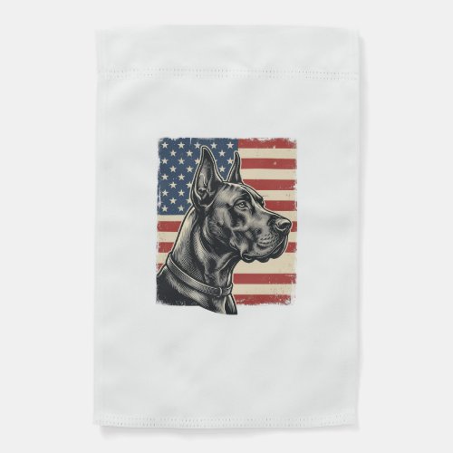 Vintage Great Dane Patriotic Flag Vector Design_1
