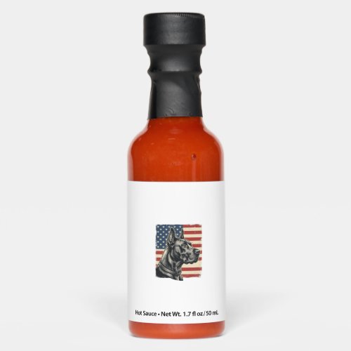 Vintage Great Dane Patriotic Flag Vector Design_1 Hot Sauces