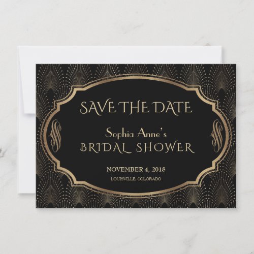 Vintage Great Gatsby 20s Art Deco Save The Date