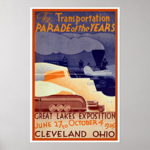 Vintage Great Lakes Exposition Cleveland Ohio Poster