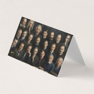 Vintage Great Scientists Portrait Collage | Histor Business Card