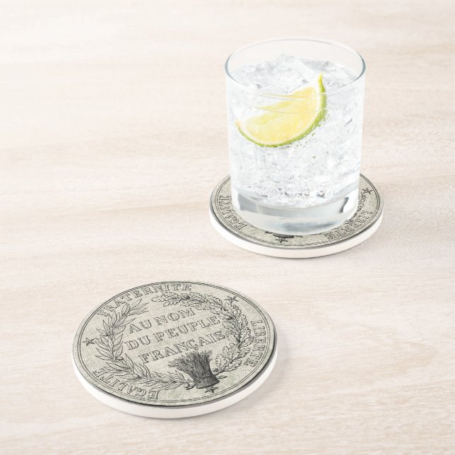 Vintage Great Seal of France Coaster (Side)