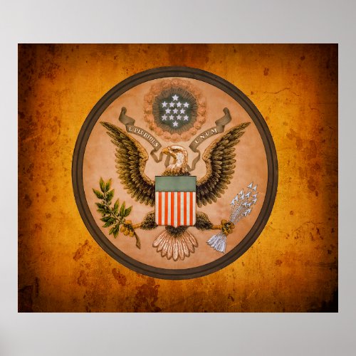 Vintage Great SEAL of the United States 1890 Poster