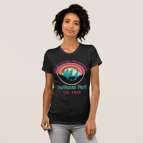 Vintage Great Smoky Mountains Hiking camping T_Shirt