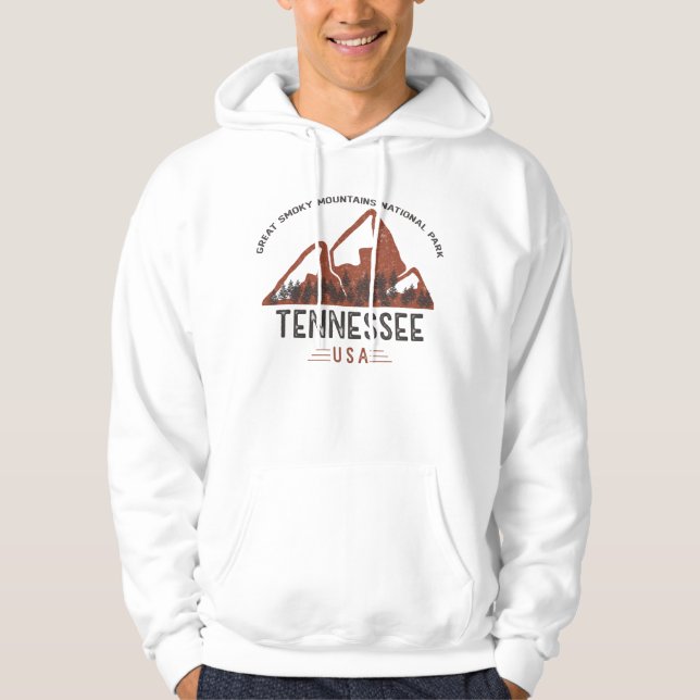 Vintage Great Smoky Mountains National Park Tennes Hoodie (Front)