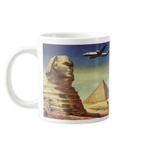 Vintage Great Sphinx of Giza, Pyramids of Egypt Large Coffee Mug