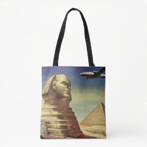 Vintage Great Sphinx of Giza, Pyramids of Egypt Tote Bag