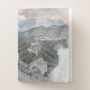 Vintage Great Wall of China Pocket Folder – Travel