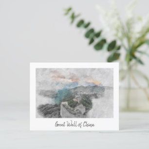 Vintage Great Wall of China Postcard – Historic