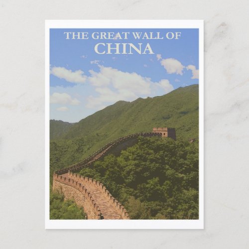 Vintage Great Wall of China Travel Postcard