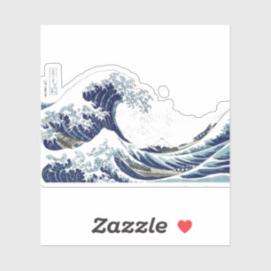 Vintage Great Waves by Hokusai Sticker