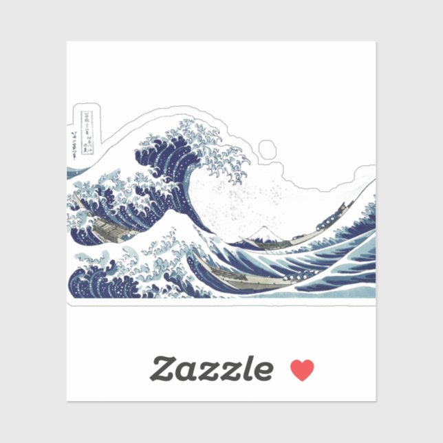 Vintage Great Waves by Hokusai Sticker (Sheet)