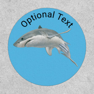 Vintage Great White Shark Drawing #2 Patch