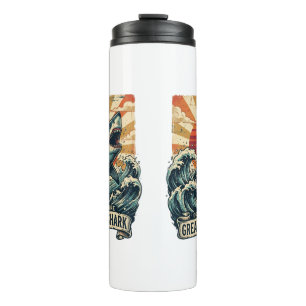 Vintage Great White Shark - Ocean Adventure T-Shir Thermal Tumbler