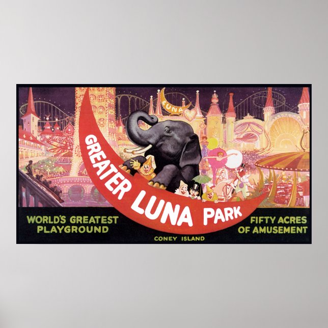Vintage Greater Luna Park Poster (Front)