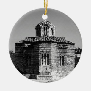 Vintage Greece Athens Church of the Holy Apostles Ceramic Ornament