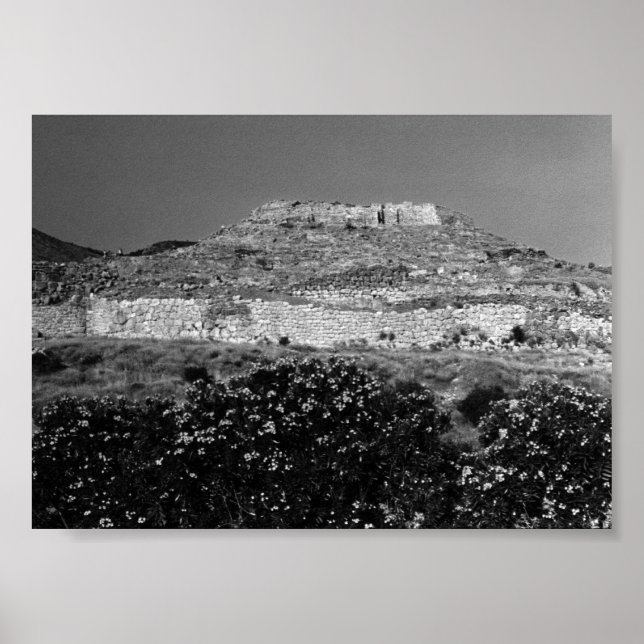 Vintage Greece Athens Mycenae acropolis overview Poster (Front)