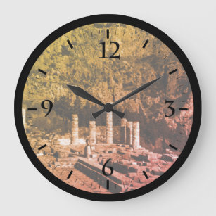 Vintage Greece Delphi Apollo Temple Watch Large Clock
