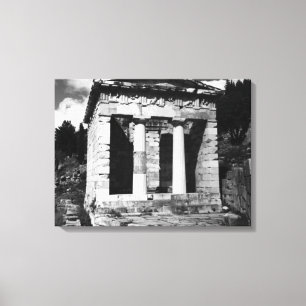 Vintage Greece Delphi Athenian Treasury Canvas Print