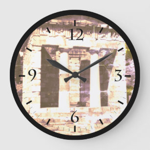 Vintage Greece Delphi Athenian Treasury Watch Large Clock