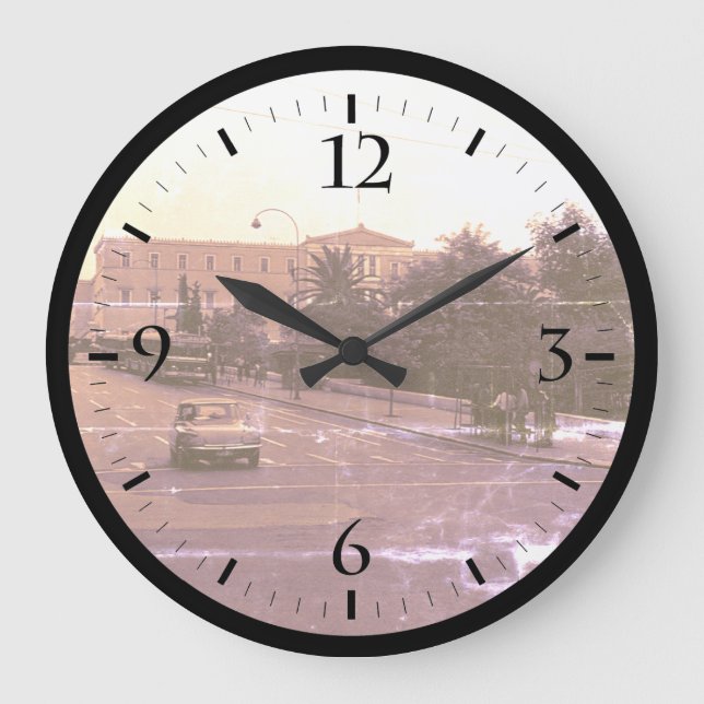 Vintage Greece Delphi Old palace Watch Large Clock (Front)