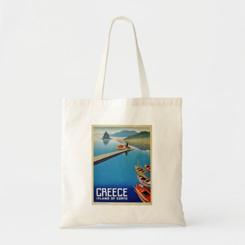 Vintage Greece Isle of Corfu Travel Tote Bag